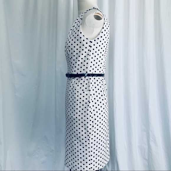 Lauren Ralph Lauren White/Black Polka Dot Dress 10 - Picture 3 of 10